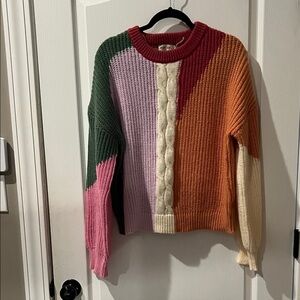 Multicolor Women's Crew Neck Sweater